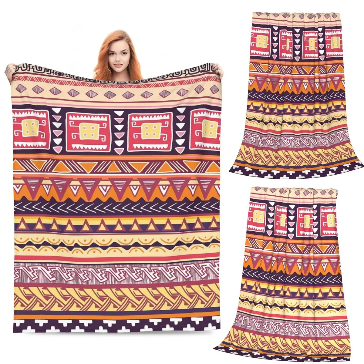 

Одеяло с индейским юго-западным узором, флисовое одеяло для дивана, теплые пледы для дивана, постельные принадлежности, дорожные пледы, покрывало, одеяло