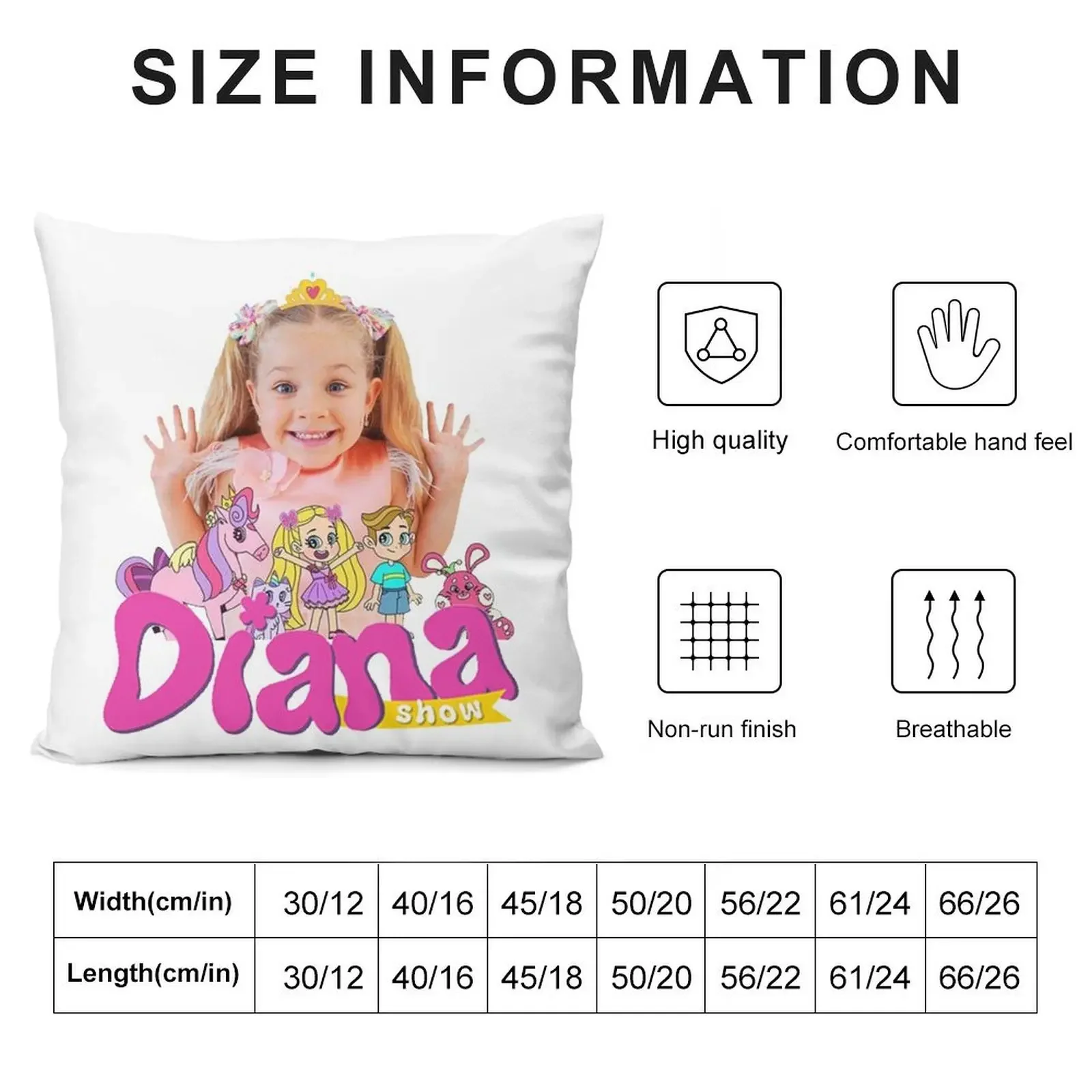 The Kids Diana Show Throw Pillow ornamental pillows for living room Christmas Pillow Cases pillow