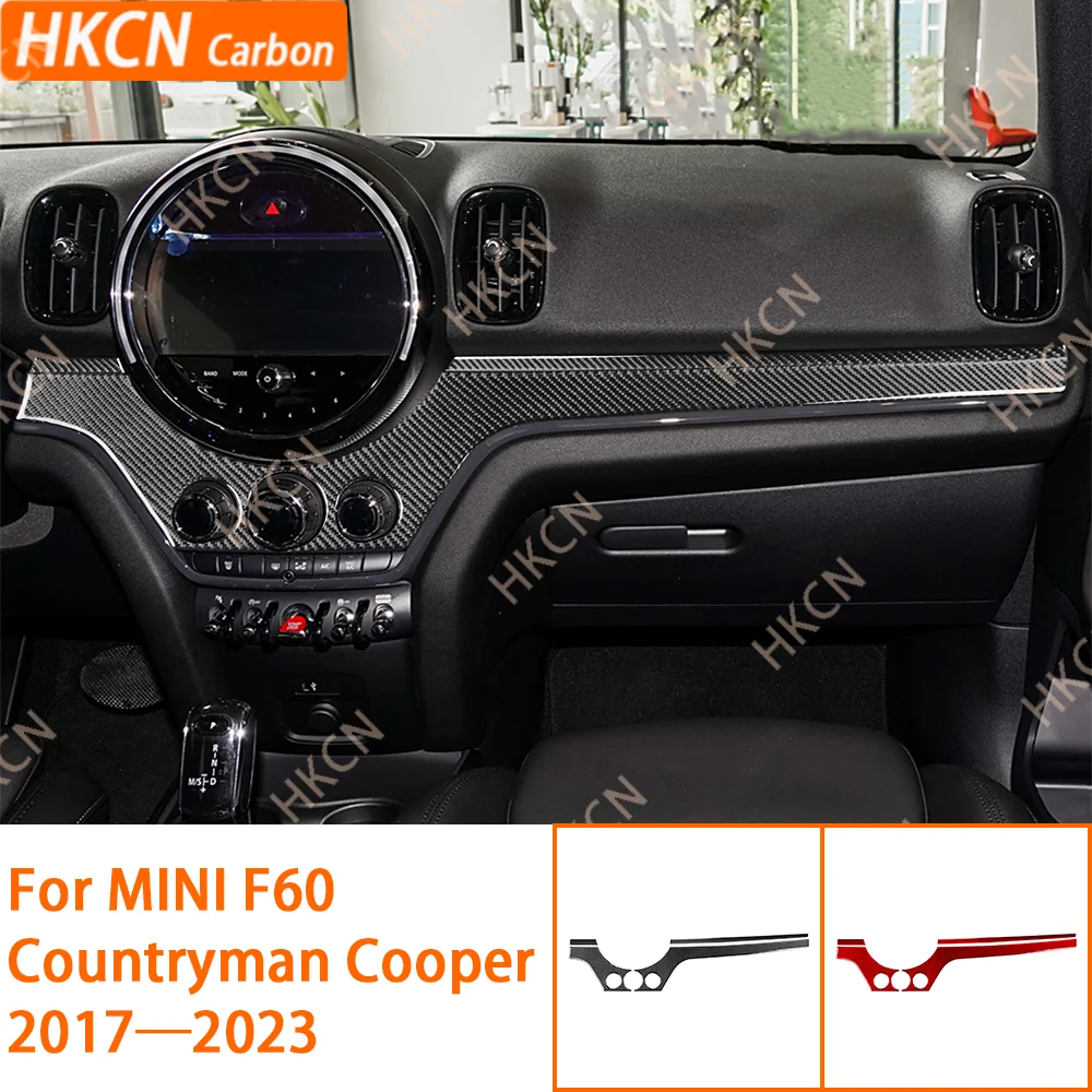 For BMW Mini Cooper Countryman F60 2017-2023 Soft Carbon Fiber Car Interior Central control instrument panel Sticker Decal