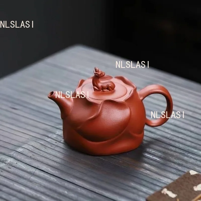 

360ml Purple Clay Fengming Pot Fawn Lotus Pu Erh Tea Pot Household Chinese Teapot Large Capacity Kung Fu Tea Set Accessories