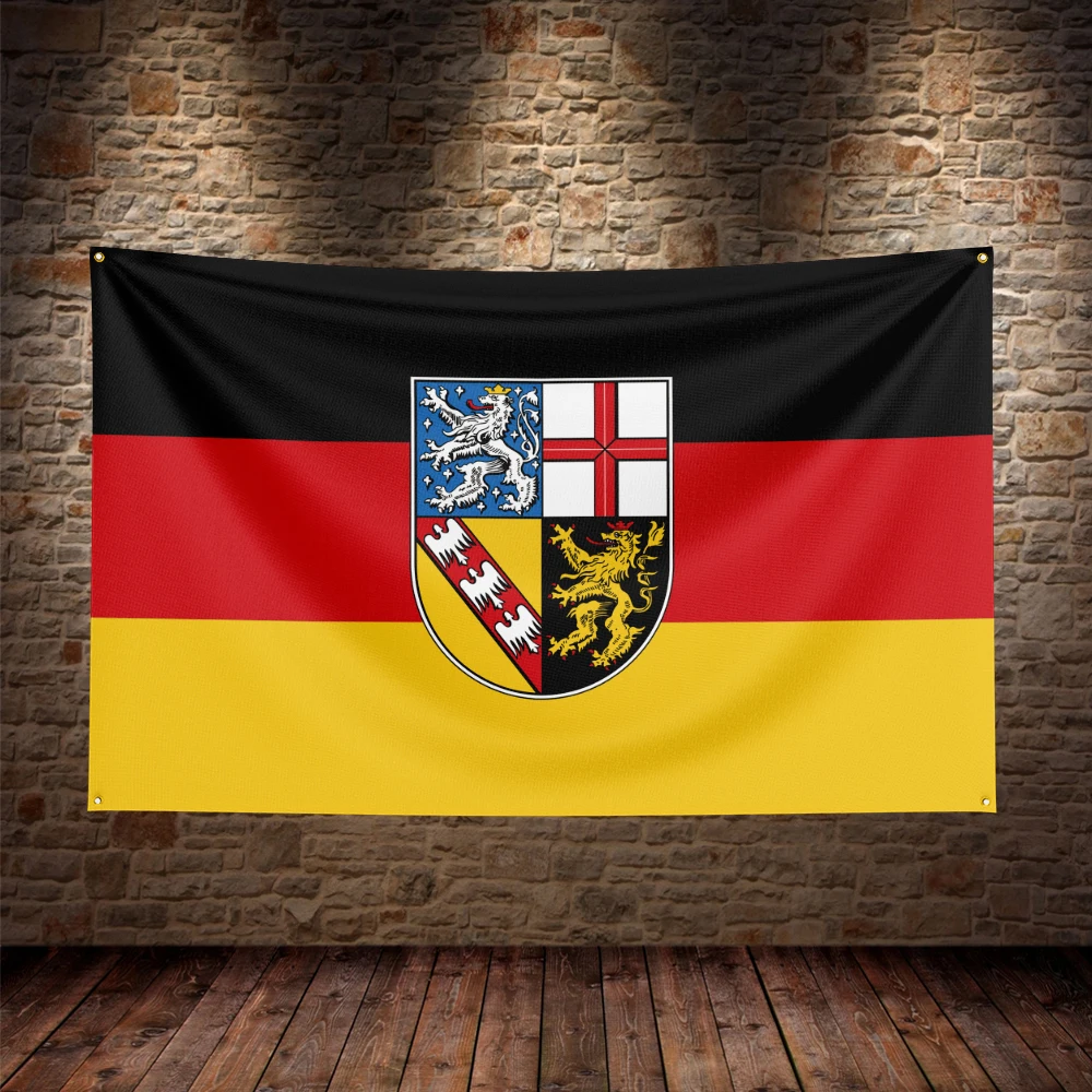 

German regional flag single-sided printing Flag of Saarland