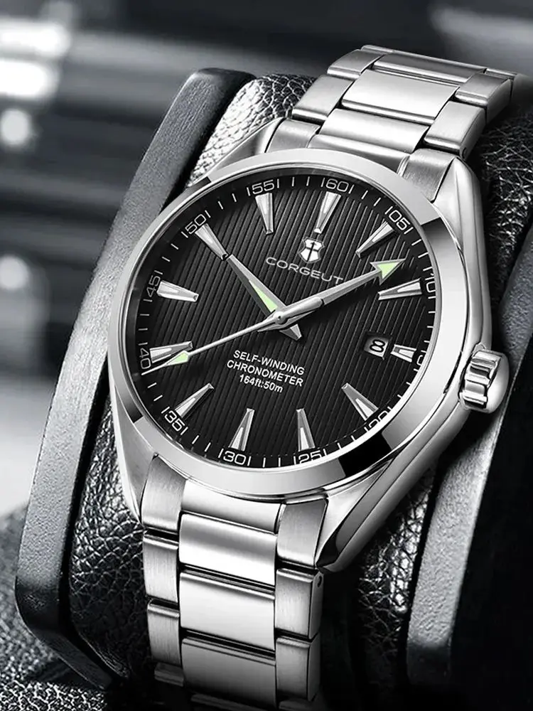 Corgeut 41mm Luxus NH35 Movt Mann Sport Uhr Automatische Relogio Masculino Mechanische Armbanduhr Sapphire Stahl Band herren Uhr