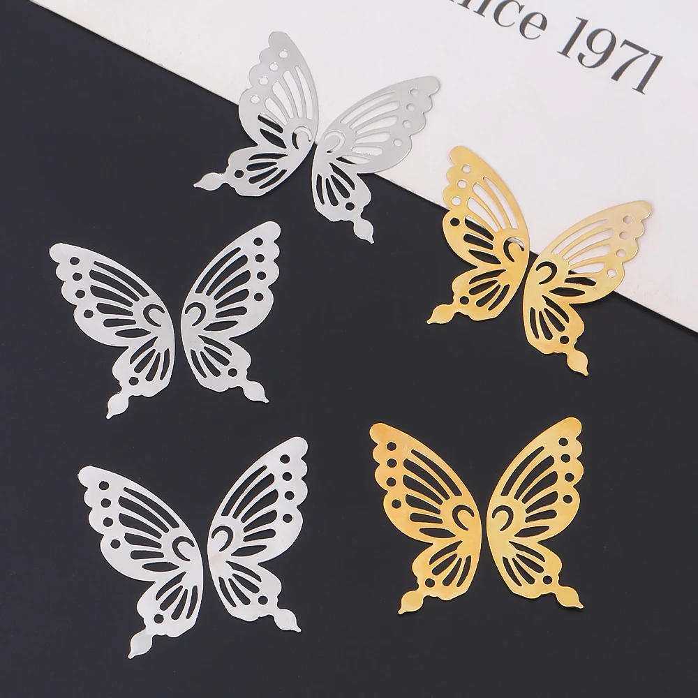 

10/20Pcs Butterfly Iron Sheet Party Cake Ornament Supply for Wedding Bridal Headwear Decoration DIY Baby Crafts Gift Accessories