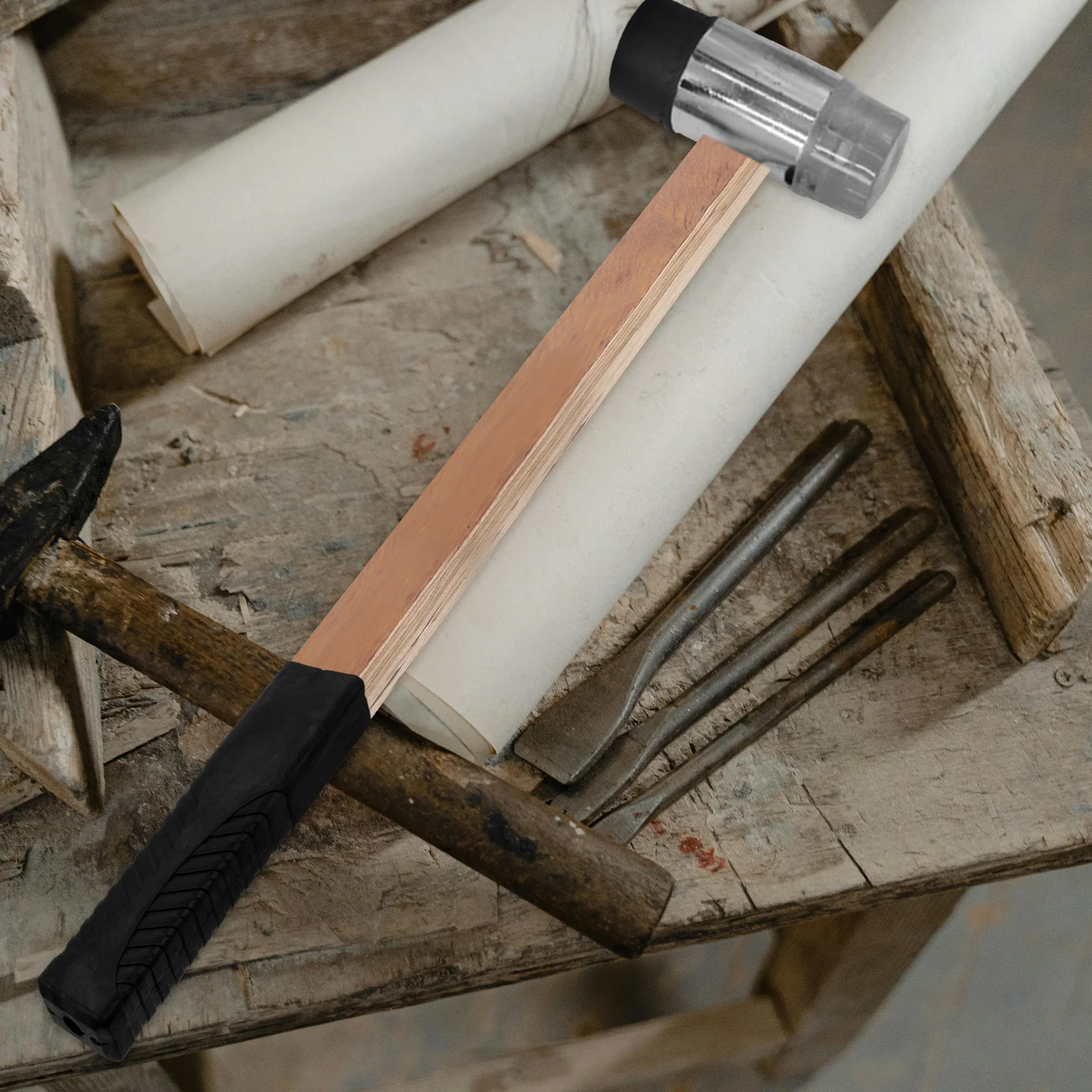 

1pcs Wooden Hammer Handle Replacement Straight Solid Wood Tool Handle For Carpentry Diy Heavy Duty Hammer Hand Tool