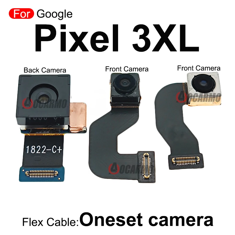 Front Facing + Back Rear Main Camera For Google Pixel 3XL 3 XL Fullset Cameras Module Flex Cable Replacement Parts