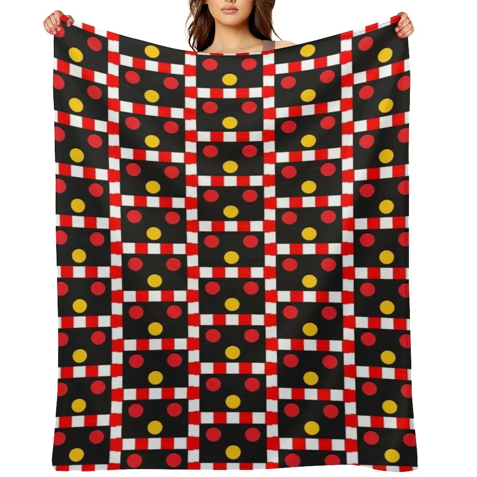 

British rail level crossing light Throw Blanket Travel Soft Plush Plaid Flannels Hairy Blankets