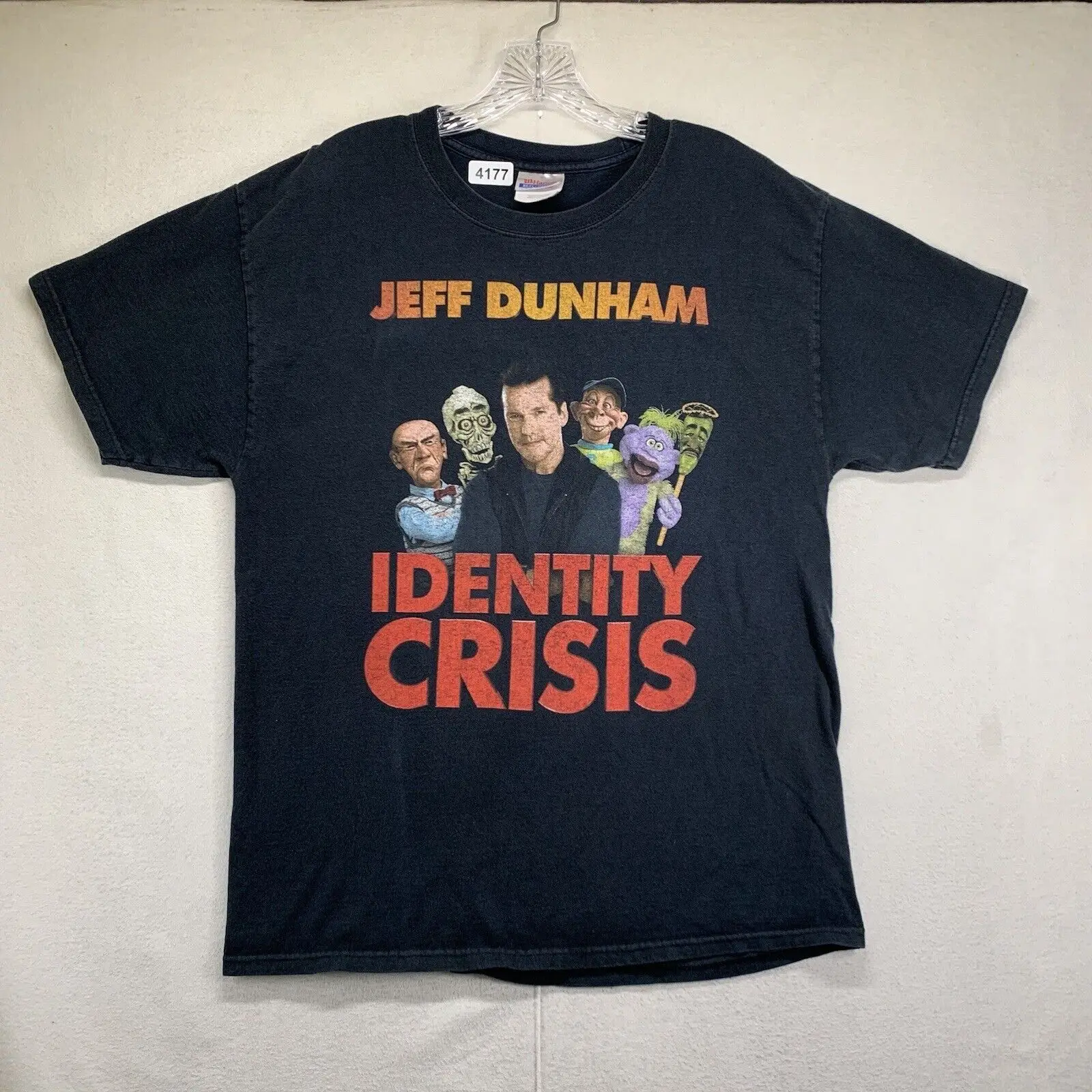 Jeff Dunham Identity Crisis 2010-2011 Tour T-Shirt Size Large Peanut Walter