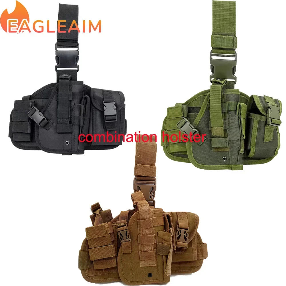 Coldre tático militar para arma, bolsa camuflada do exército, equipamento de caça ao ar livre, equipamento de caça