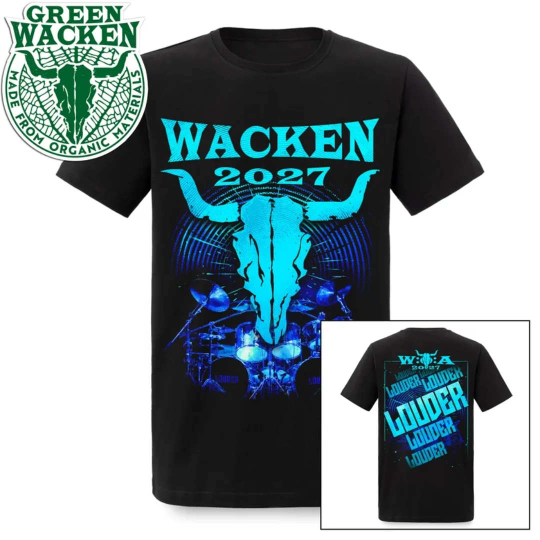 Wacken Open Air T-shirt Louder 2027 Retro Heavy Metal Rock Music T-shirt Summer Men's Women's T-Shirt Kid's Clothing Tee ﻿