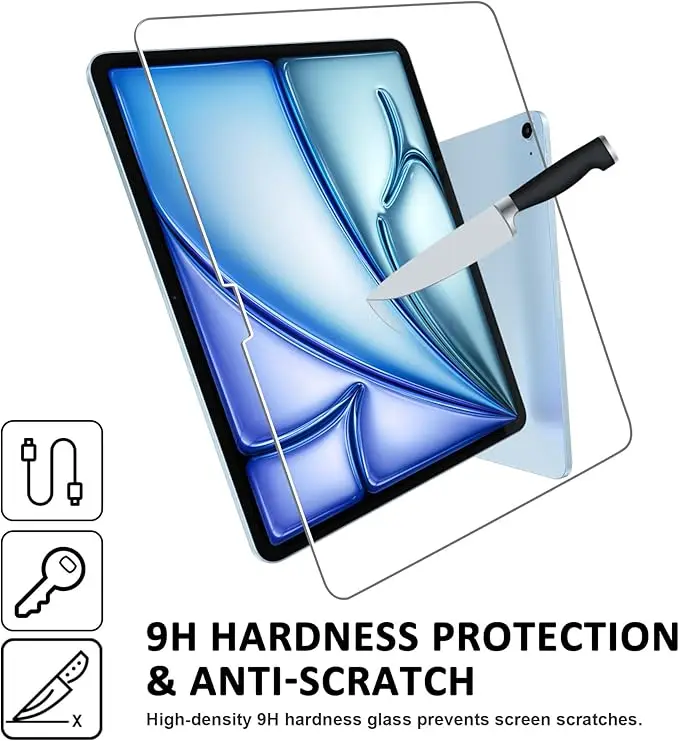 2Pcs For iPad A16 2025 Pro 13 M5 M4 12.9 10th 9th 8 7 Generation Air 11 M3 M2 5 4 3 2 Mini 7 6 Tempered Glass Screen Protector view 3