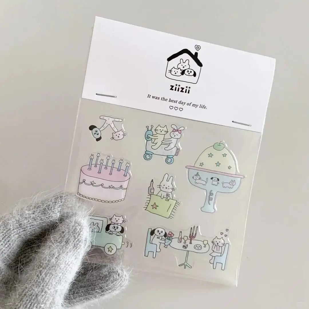 Puffy Jelly Stickers Kawaii Animal Design Self Adhesive for DIY  Tablet Phone Decoden Craft Supplies High Value
