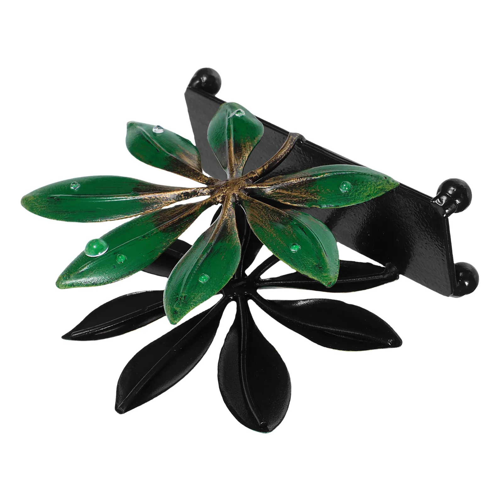 Metal Leaf Napkin Holder Freestanding Rustic Tabletop Tissue Stand for Kitchen Counter Organizer Dinner Napkin Storage Farmhouse