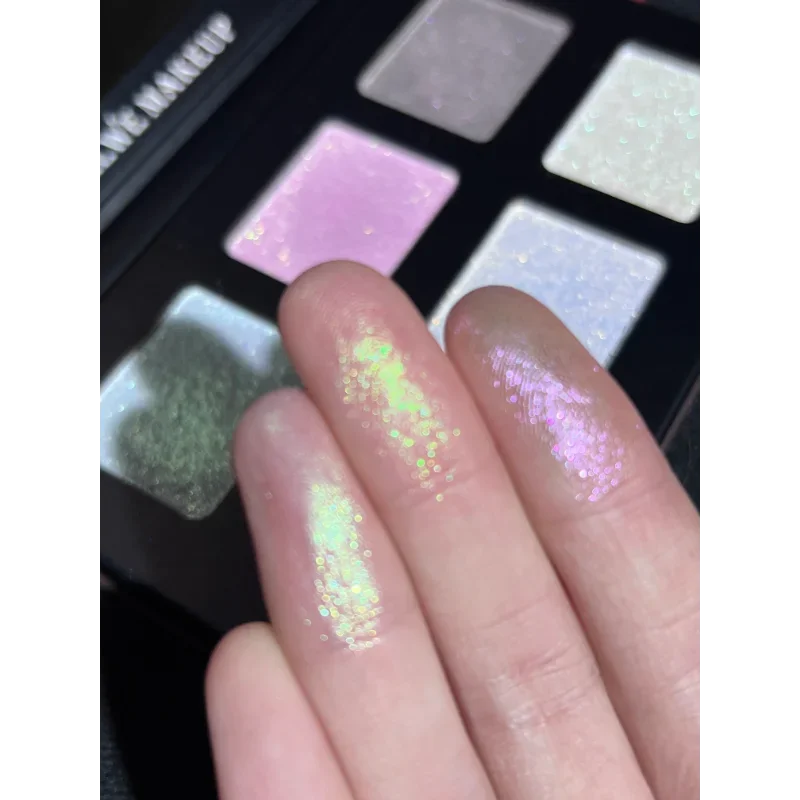 Shellwe Trucco Presente Multiuso Scintillante Alta Lucentezza Levigante Duochrome HIGHLIGHTER Palette Cosmetici per il trucco con glitter perlato