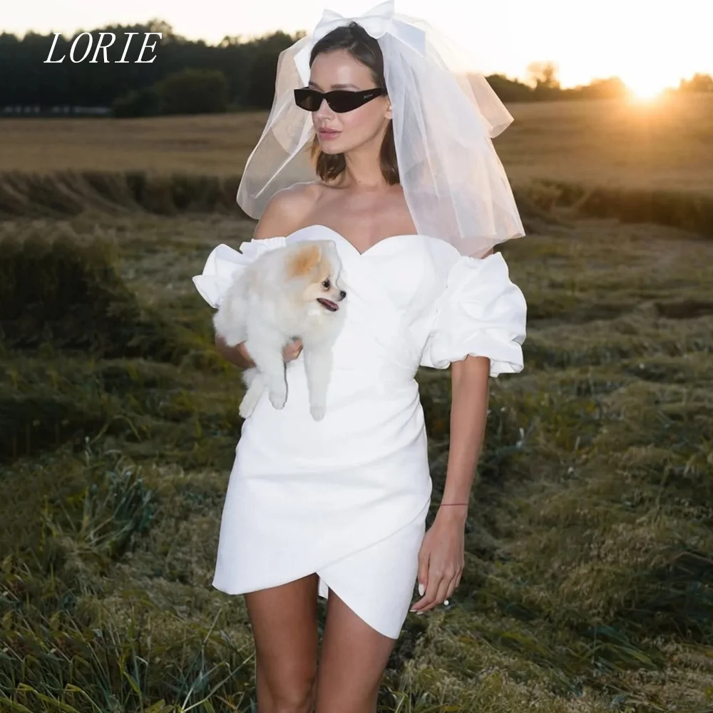 

LORIE Luxury Crossed Mermaid Skirt Civil Wedding Dress Off The Shoulder Bridal Dresses Relax Daily Wedding Gown Customized 2026