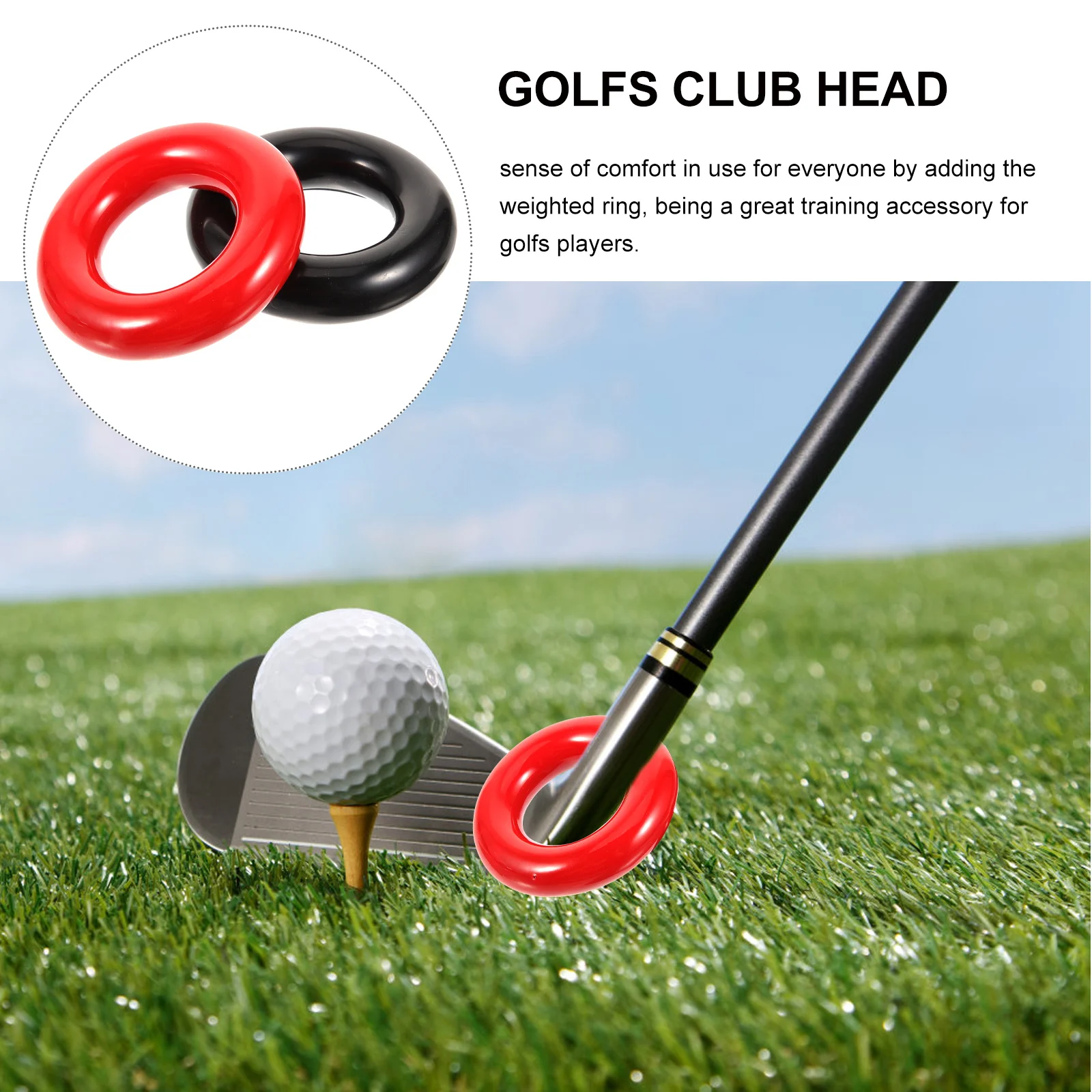 

4Pcs Golf Iron Weighted Rings Golf Training Tool Swing Practice Aid for Muscle Building Balance Posture and Distance Enhancement