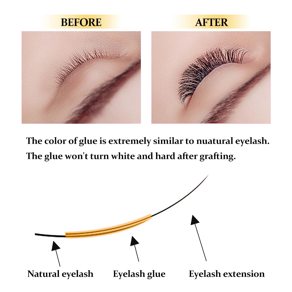 GEMERRY 5/10ml Eyelashes Glue 2s Fast Drying Self-use Eyelashes Glue Personal Lash Glue Open Eyes Use DIY Cluster Eyelashes Glue