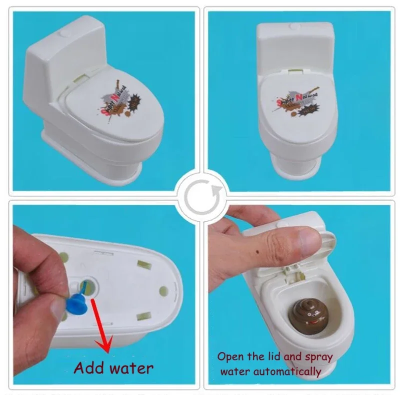 Novità Mini Toilet Squirt Joke Toy Funny Prank Water Spray per bambini e adulti Idea regalo Gag antistress divertente piccolo gingillo