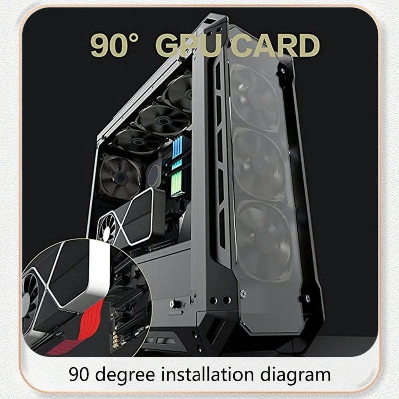 Placa gráfica de alto desempenho PCI-E 3.0 x 16 Cabo de extensão riser PCI Express Riser Shield Extender para GPU Vertical