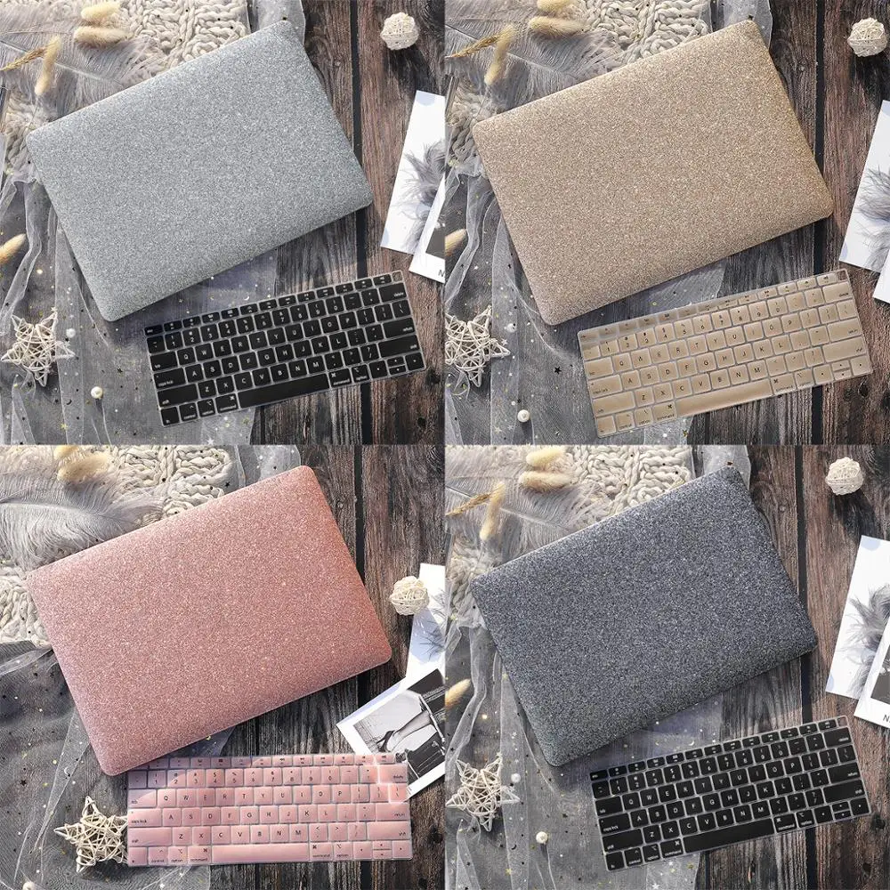 Funda de mármol brillante para Macbook Air 13 Touch ID 2019 2020 A2179 A2337 A1932 Retina Pro 13 15 "Touch bar A2159 A1990 + cubierta de teclado