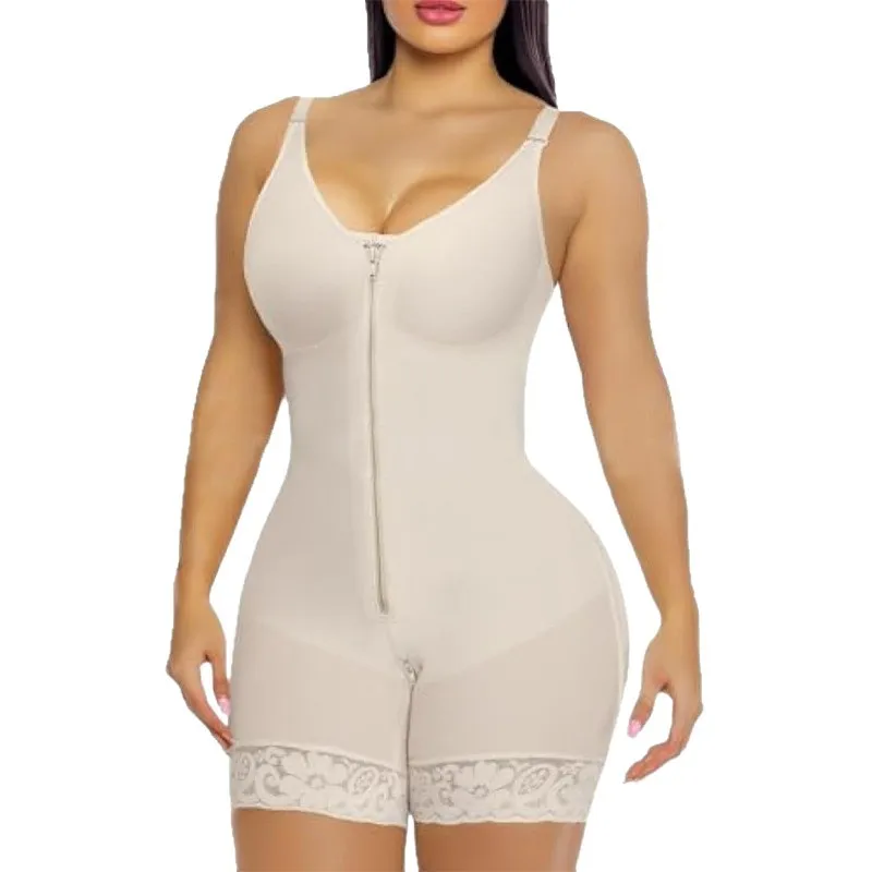 Zipper Style Postpartum Body Shaper Underwear Seamless Butt Lifter Bodysuit Belly Contracting Butt Lifting Slimming Shapewear - view 5