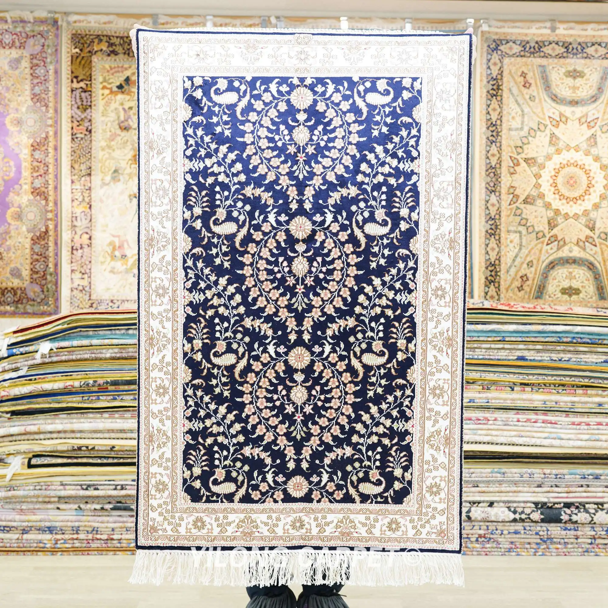 76x122cm Small Handmade Classic Silk Carpet Home Decor Pictorial Rug (YJH085B)