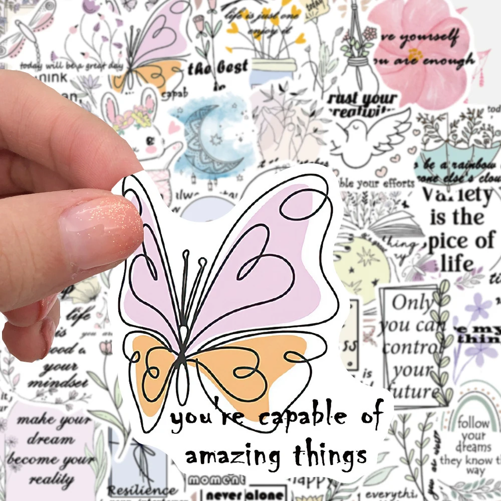 

10/30/50pcs Jesus Phrase Cartoon Stickers Bible Faith Cross Words Decals Graffiti Stationery Scrapbooking Water Bottle