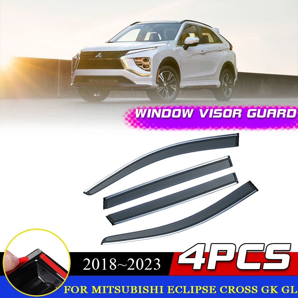 

Windows Visor for Mitsubishi Eclipse Cross GK GL YA 2018~2023 Sun Rain Guards Car Side Vent Smoke Deflector Exterior Accessories