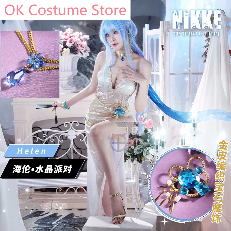 OK-Costume Anime NIKKE The Goddess Of Victory Helen Crystal Cosplay Costume Sexy Dress Game Roleplay Suit Halloween Party Outfit