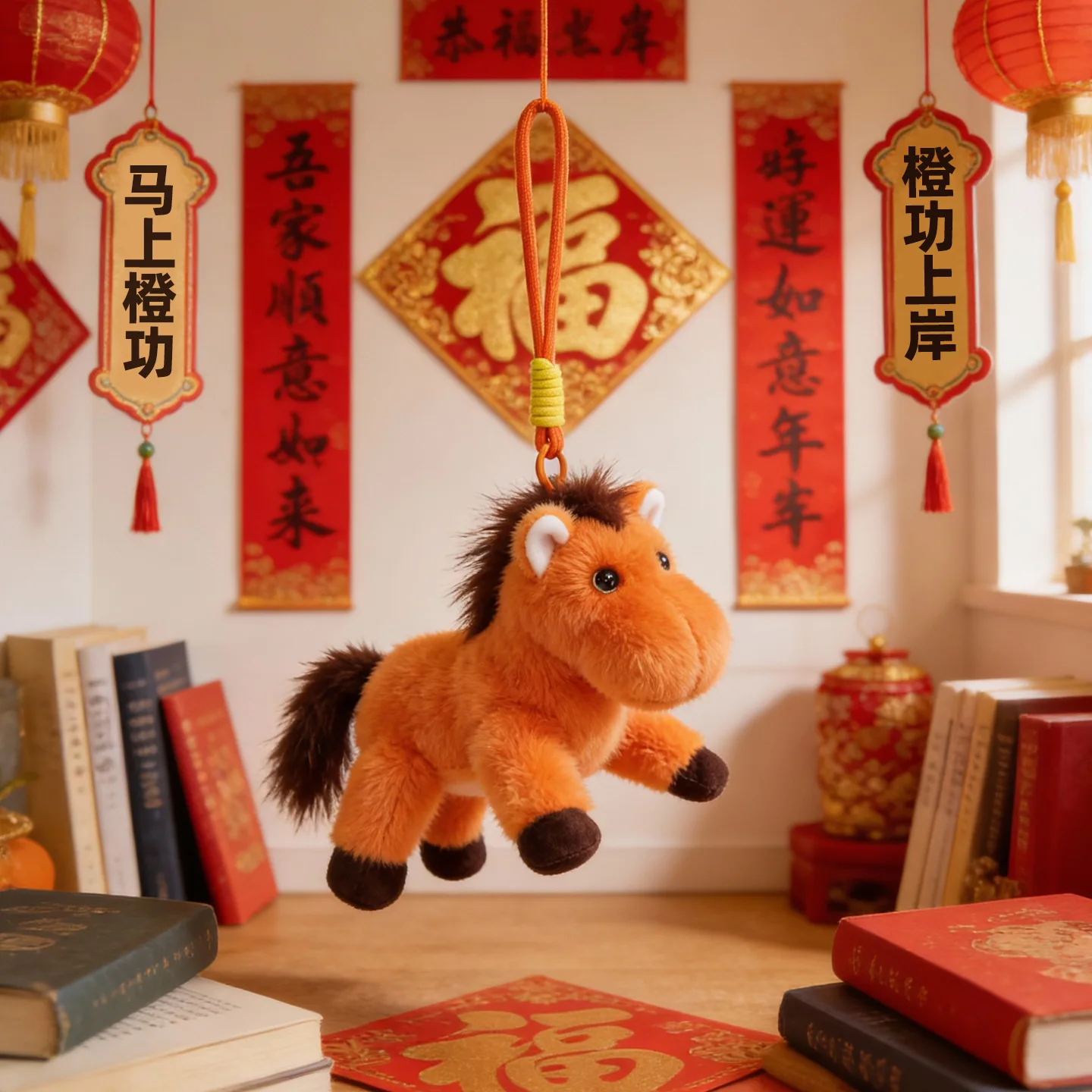 

2026 New Pony Plush Keychain Toys Stuffed Cartoon Mini Little Horse Doll Bags Decor Kawaii Car Hangging Toys New Year Gift