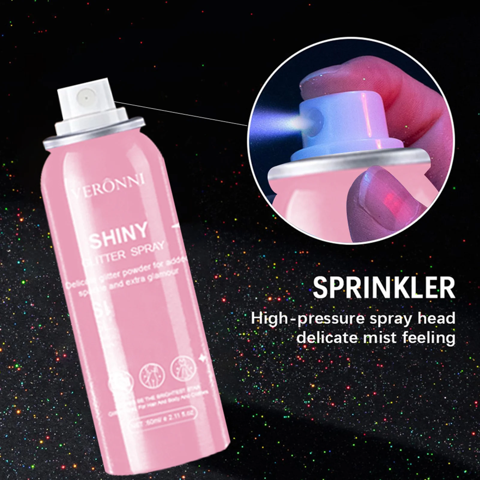 60ml Shiny Glitter Spray abbigliamento trucco regalo luccicante a lunga durata per le donne amiche