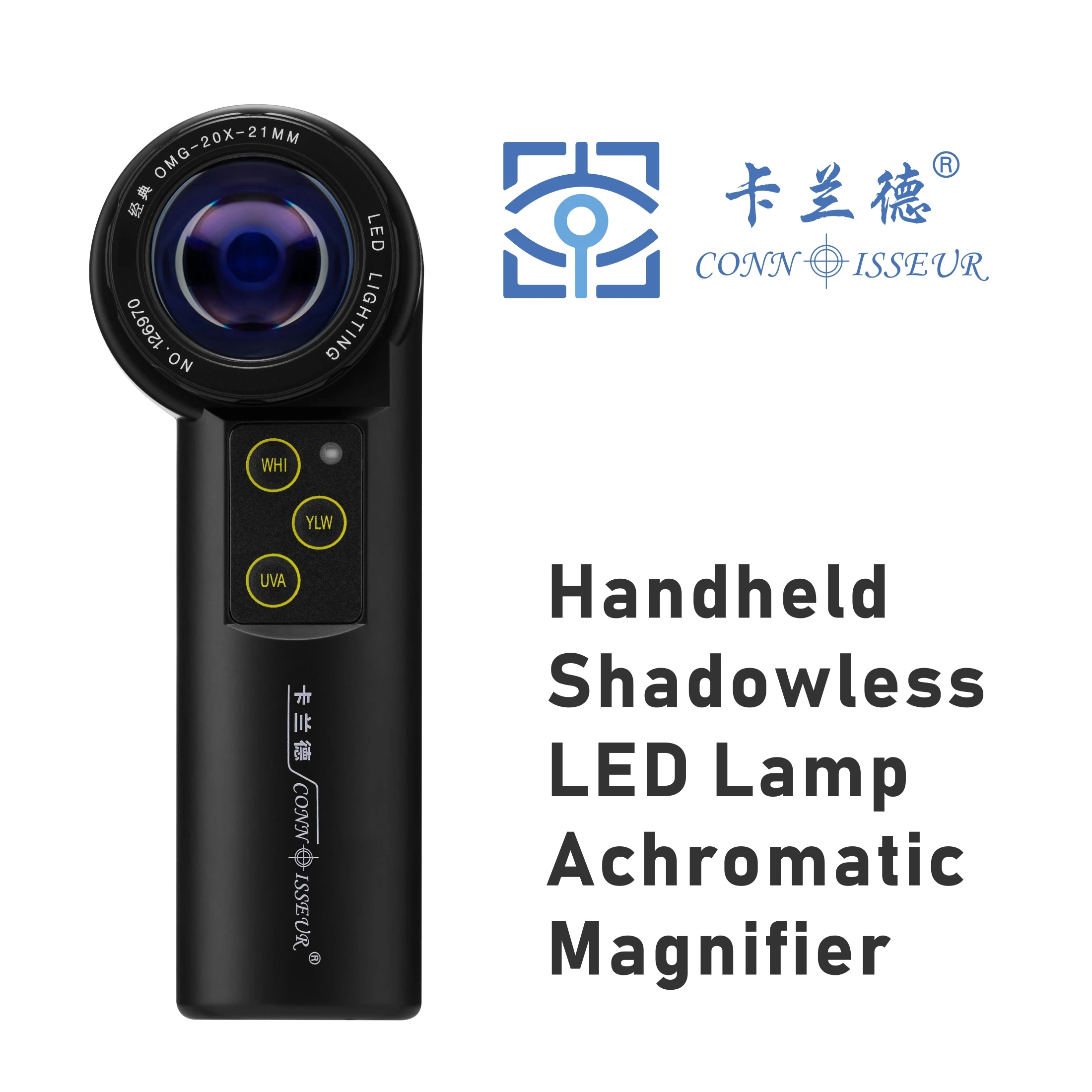 Connissuer OMG 10X 20X Handheld Shadowless Lamp Achromatic Magnifier Jewelry Watch Antique Pawnbroker Collection Identification