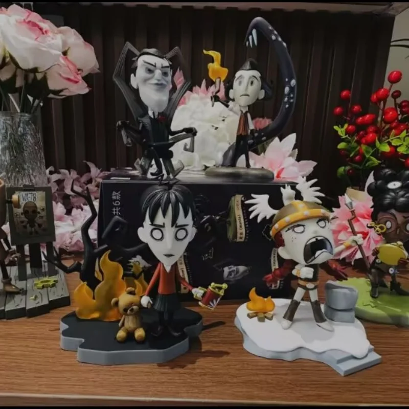 En stock : Boîte mystère de la série de jeux de survie, figurines Wanda, Wilson, Willow, contenant un code de rédemption de skin CDK