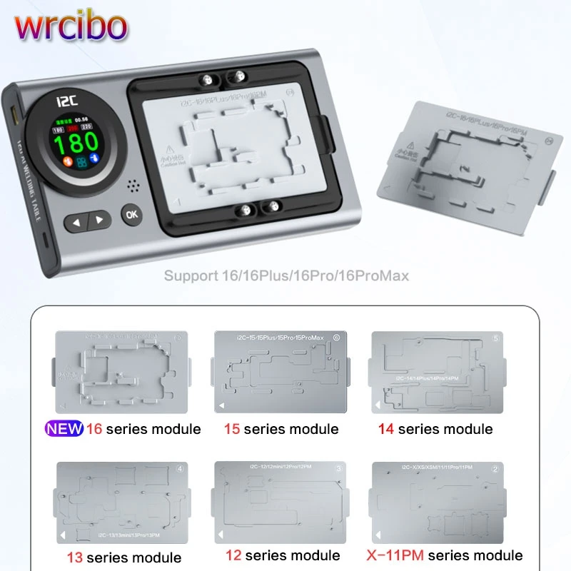 I2C T20 AI Intelligent Pre-Heating Station For IPhone X-16 Pro Max Motherboard Separate Platform Repair IC Chip Desoldering Tool