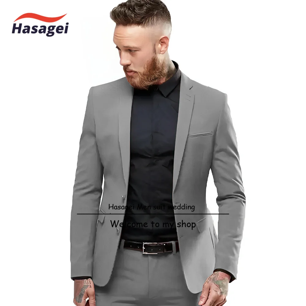 New Red Men's Suit Single-Breasted Slim Fit Formal Wedding Banquet Party Custom Two-Piece Suit (Jacket + Pants)