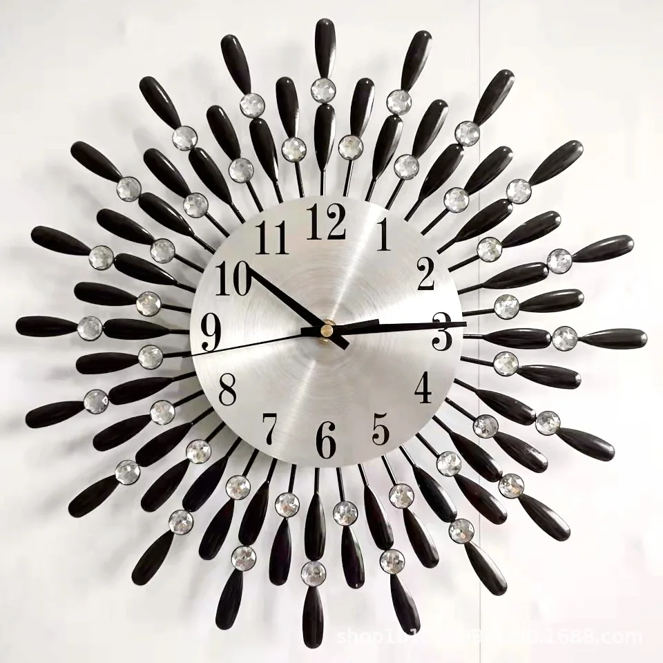 

Iron Art Wall Clock Decoration Creative Water Drop Craft Clock and Watch Silent Quartz Clock Quick Sell