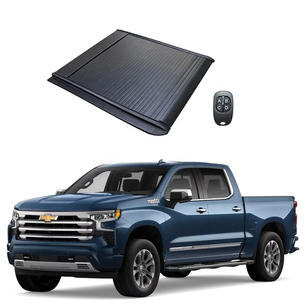 

Truck Bed Cover Hard Aluminum Electric Retractable Tonneau For Chevrolet Colorado Silverado