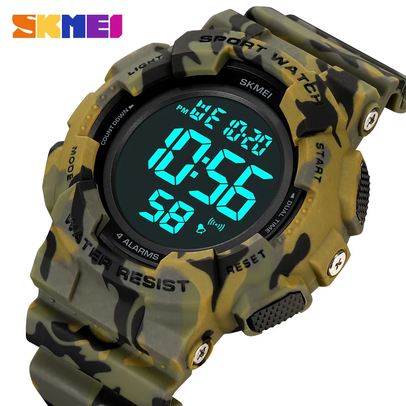 

SKMEI 2081 Fashion Sport Watch For Men Military Electronic Wristwatch 2Time Stopwatch Waterproof Male Clock Relogio Masculino