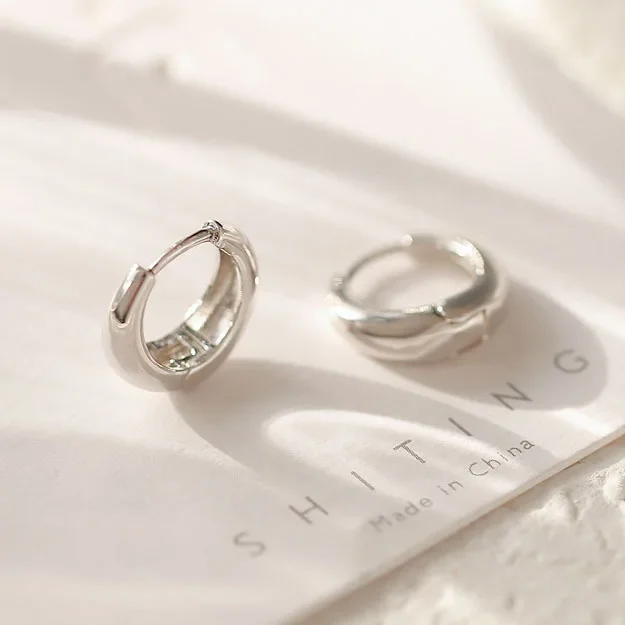 925 Sterling Silver Korean Earrings Simple Temperament Exquisite Hot Semale Sexy Jewelry Gift