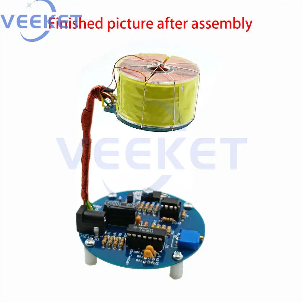 12V 1A-2A Pull-Up Maglev Electronic Fabrication Learning Kit Smart Maglev Coil Electronic DIY Loose Analogue Circuit+Hall Sensor