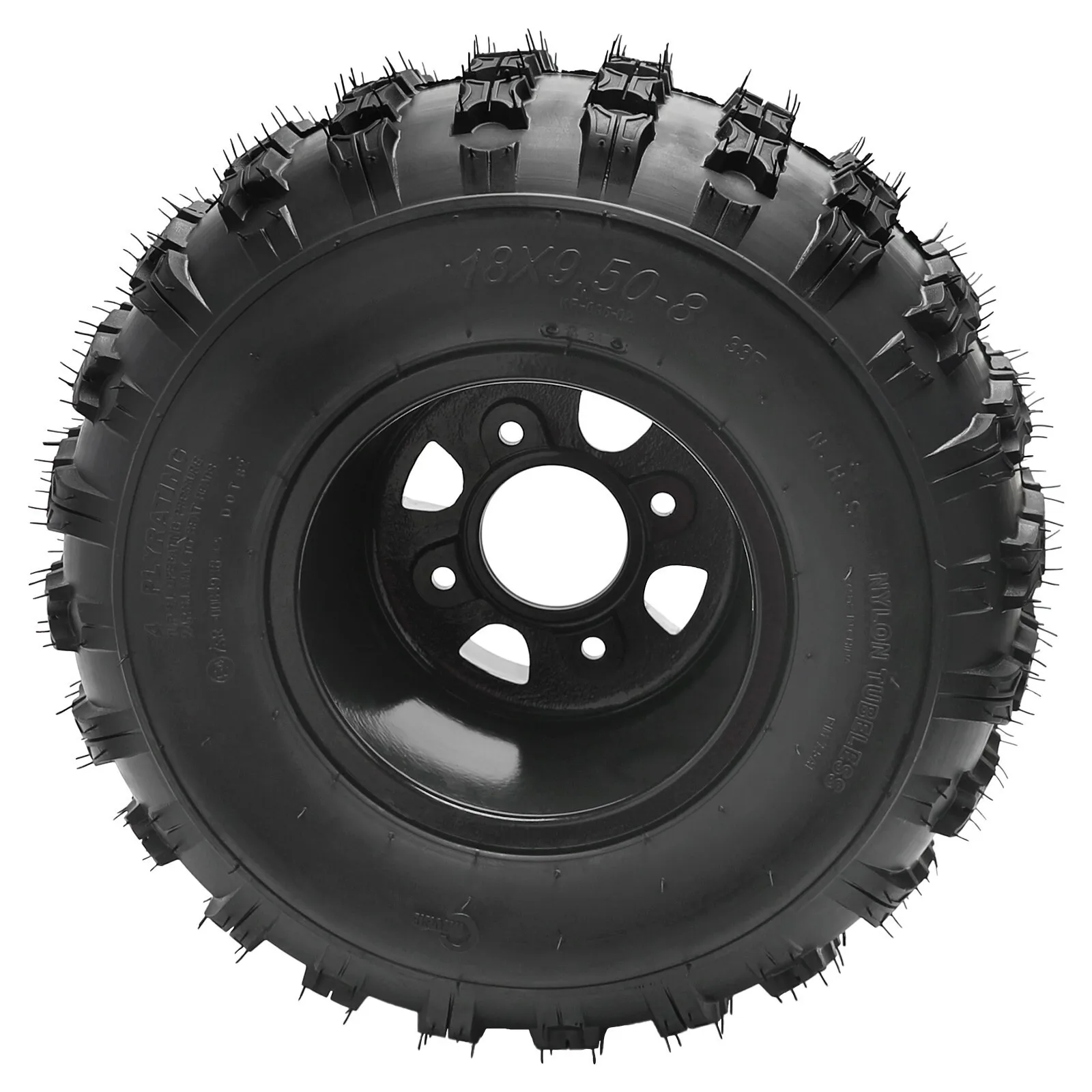 2pcs 18x9.5-8 18x9.50-8 Tires Wheels Rims for ATV Go Kart 4 Wheeler Buggy Quad Mower