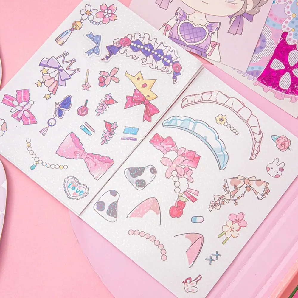 Album Journal Make Your Own Princess Sticker Personalized DIY Scrapbooking Princess Dress Up Sticker Cartoon Hand Account
