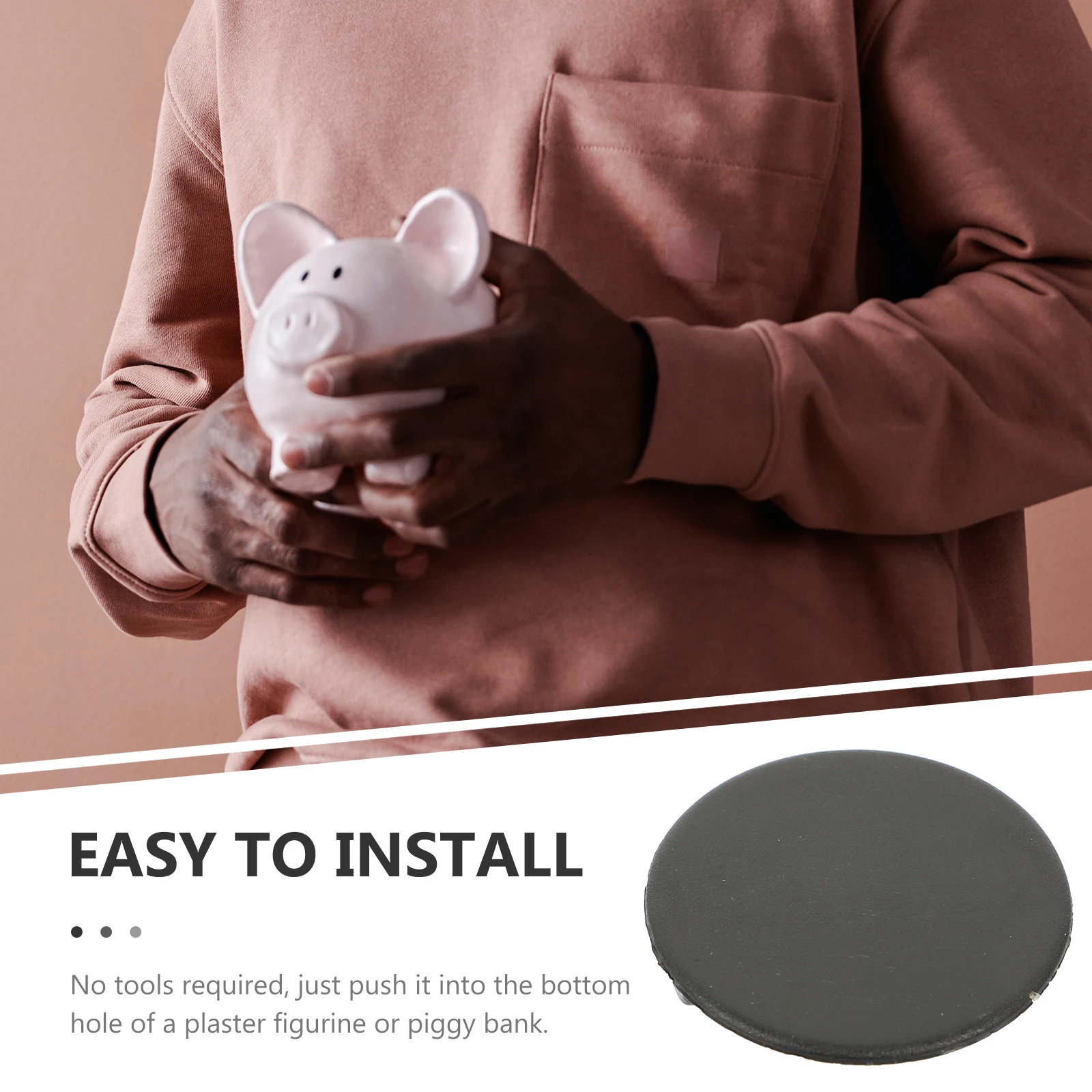 20 pcs Plastic Plug Hole Stoppers Round Bottom Covers For Piggy Bank Saving Box Reusable Sealing Caps Plaster Storage