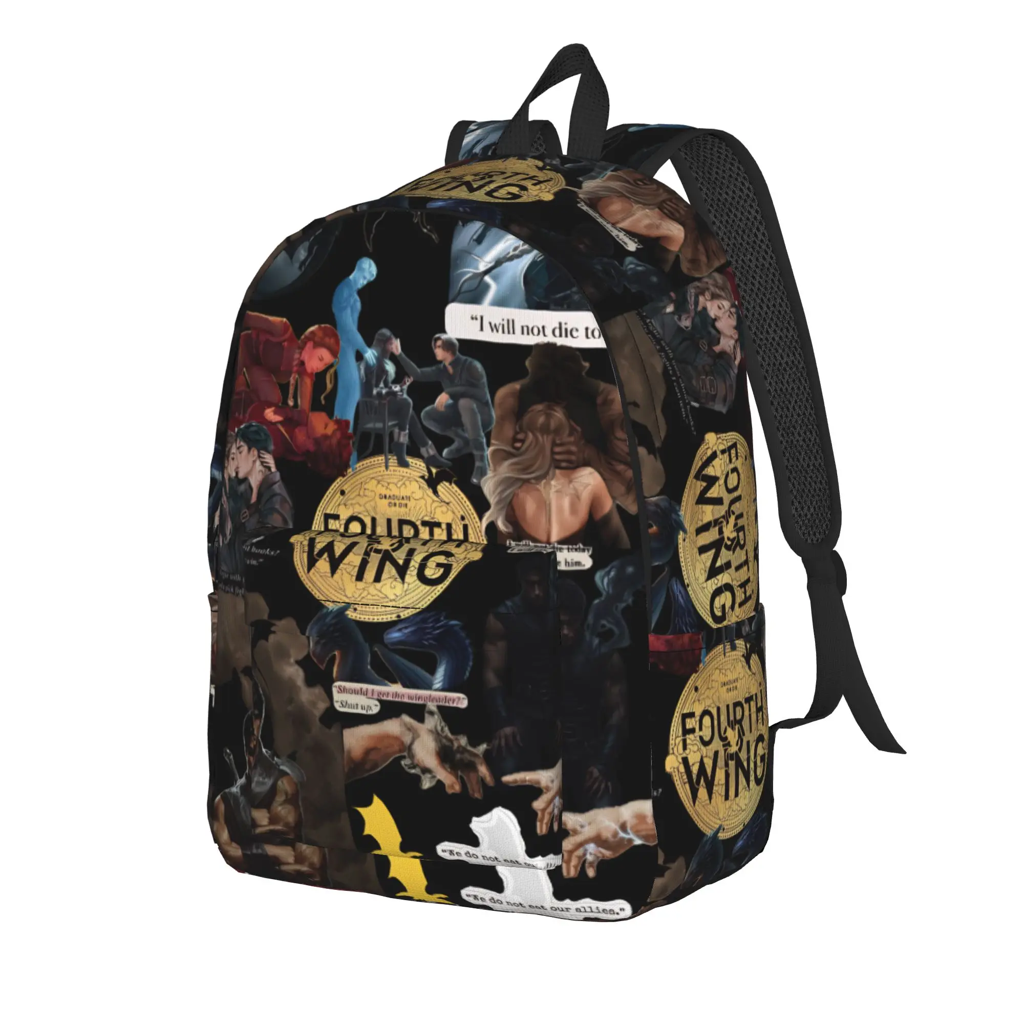F-Fourth W-Wing Dragon Casual Backpack Lightweight High School Hiking Travel  Daypack for Men Women Laptop Canvas Bags