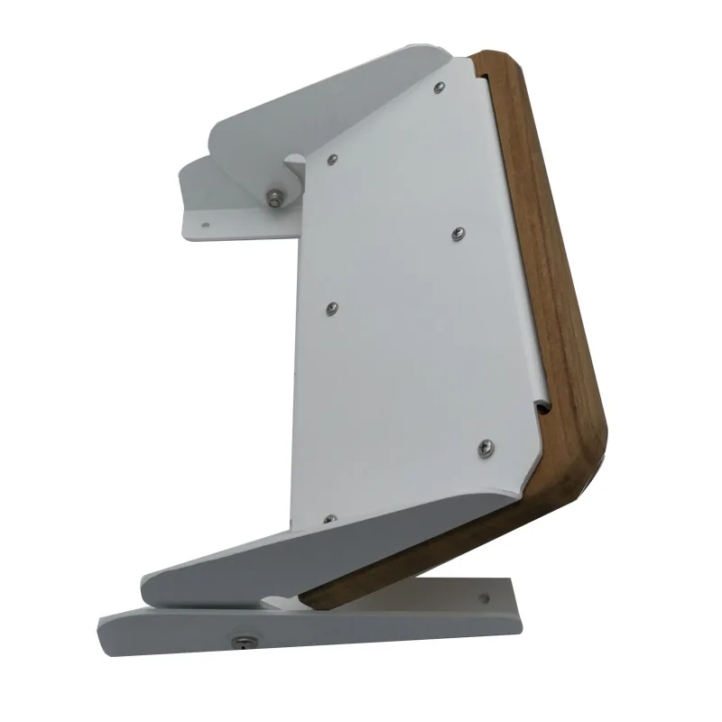 Aluminum alloy white paint pedal can store folding teak yacht marine