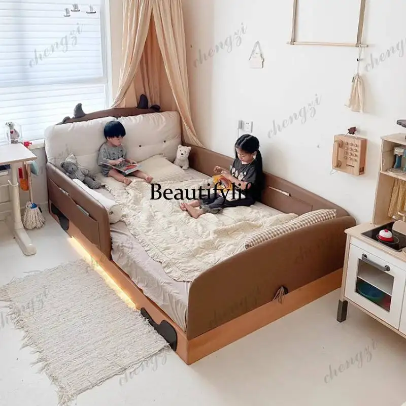 PPP White Simple Kids Beds Expandable Normal Luxuce Single Modern Girls Kids Bed Style Design Custom
