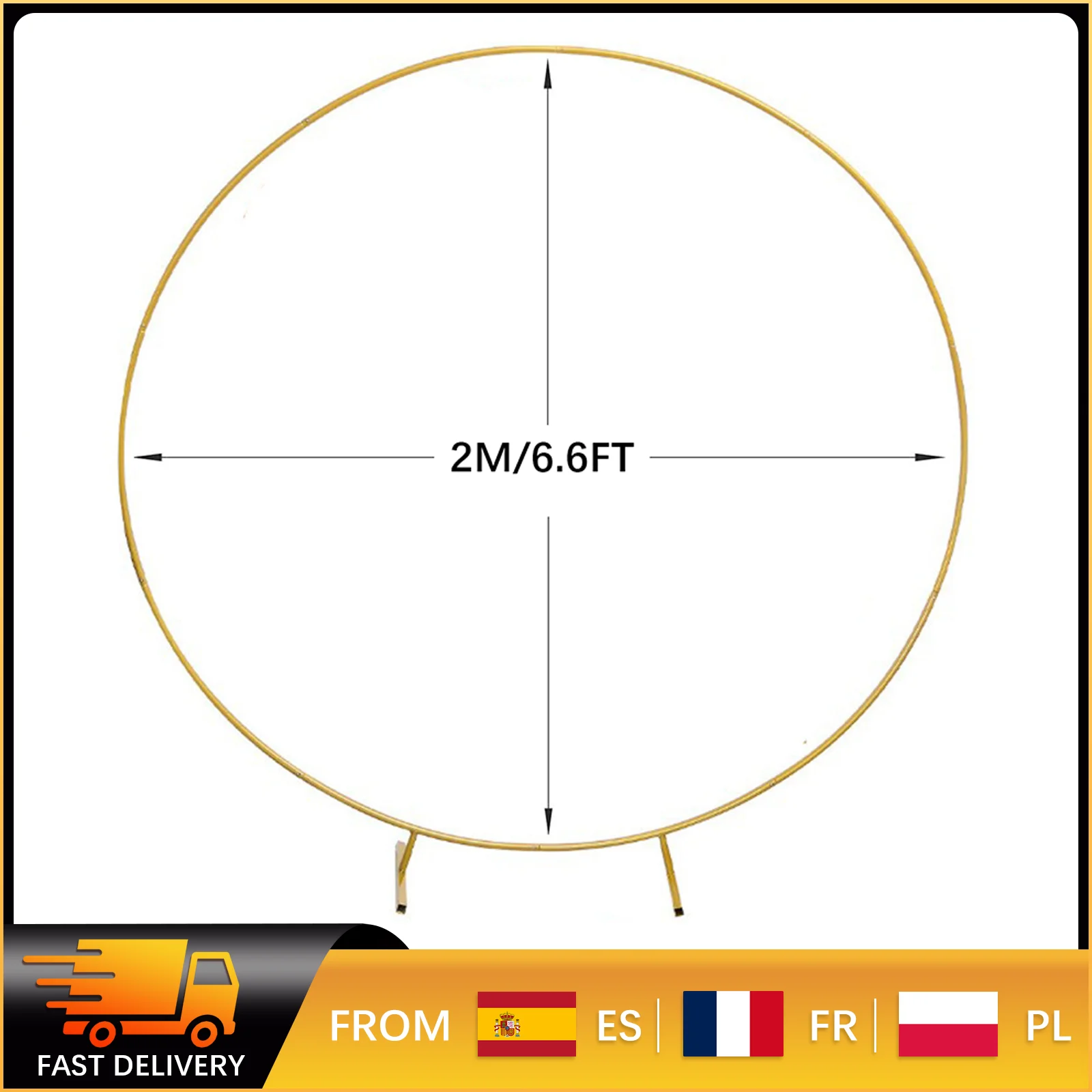 Arche de ballons métallique de 2m, support rond pour toile de fond, pour mariage, anniversaire, Noël, révélation du sexe, décoration, treillis de jardin
