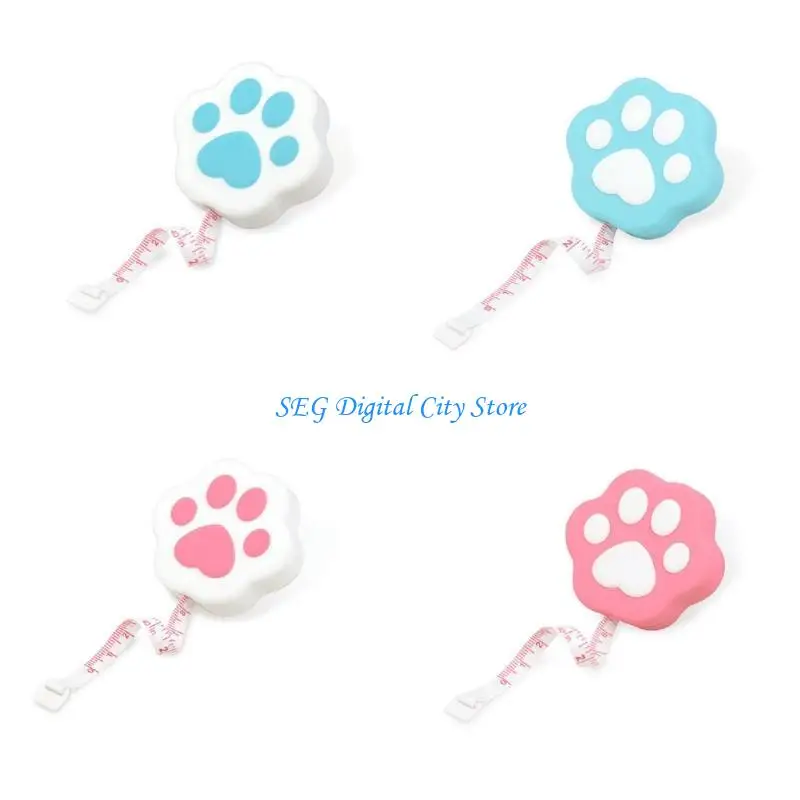 U75B Cartoon for Cat Paw-shaped Body Tape Measure with Pin Lock for Body Measure
