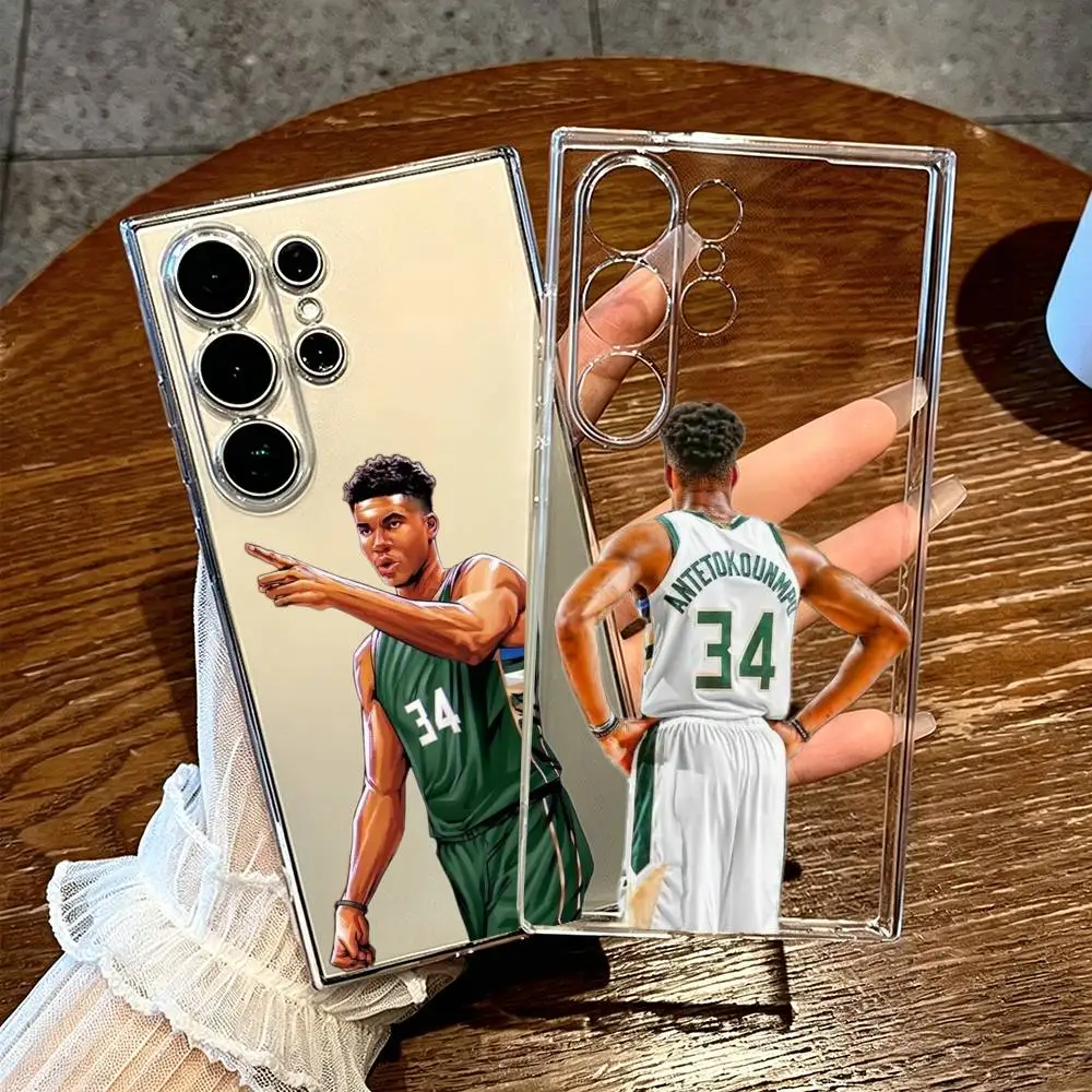 Giannis Antetokounmpo Shatterproof Non-slip GripTransparent Printed Phone Case For Samsung S25