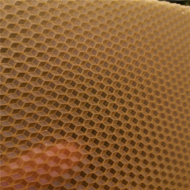 ABVA 60Pcs Deep Beeswax Foundation Sheets for Bee Hive Frames 41.5x19.5cm Beekeeping Supplies Honeycomb Base
