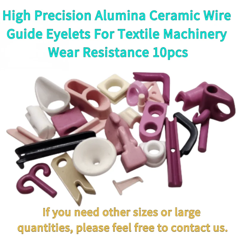 High Precision Alumina Ceramic Wire Guide Eyelets Textile Machinery Wear Resistance 10pcs